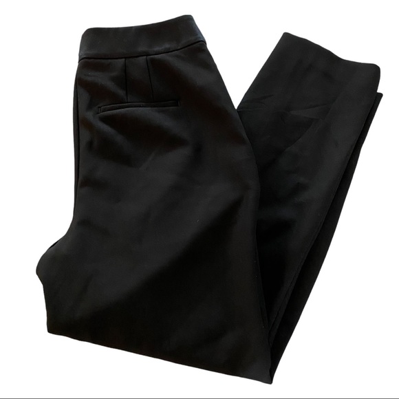 White House Black Market The Straight Leg Tuxedo Black Pant 0 SHORT - Picture 4 of 7